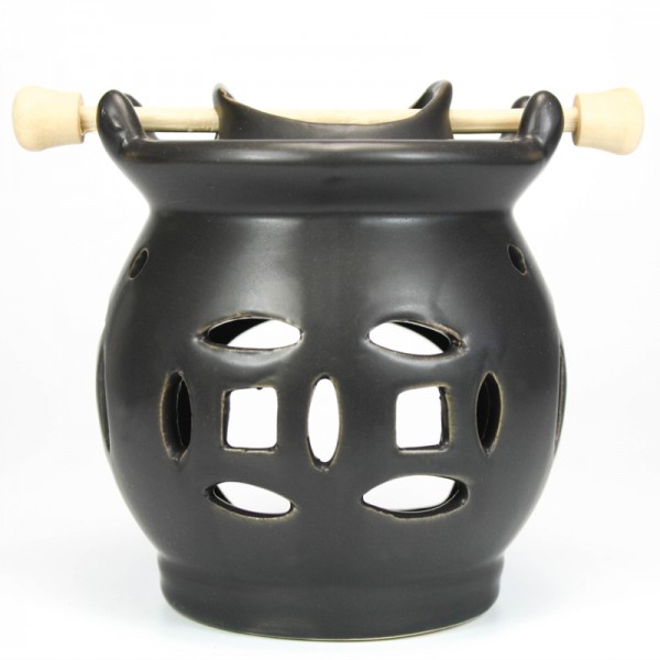 Pajoma Duftlampe mit Keramik mit Holzgriff