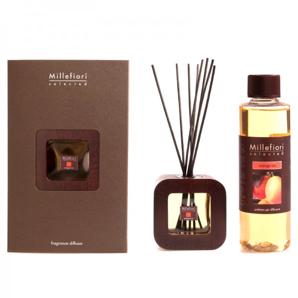 Millefiori Selected Design Orange Tea Diffuser + Nachfüllflasche - Sparset